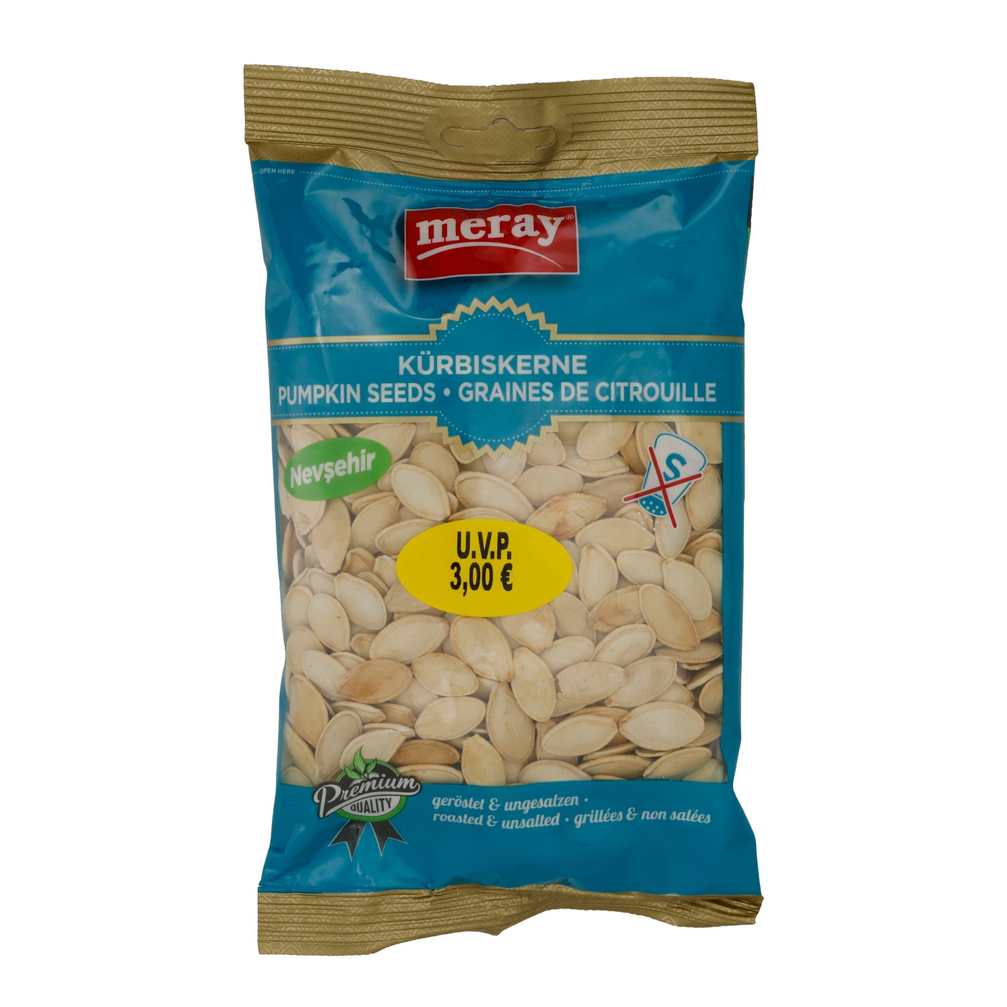 Kürbiskerne Meray | Samen | Geröstet, ungesalzen | 200 g MERAY